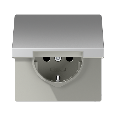 Enchufe t abat/prot contacto LS alum  JUNG JUNAL1520KIKL