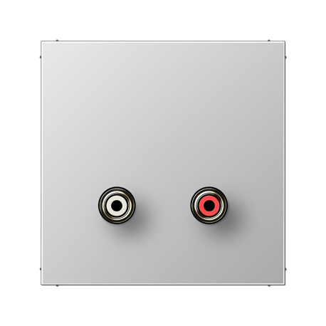 Placa Cinch audio LS aluminio JUNG JUNMAAL1021