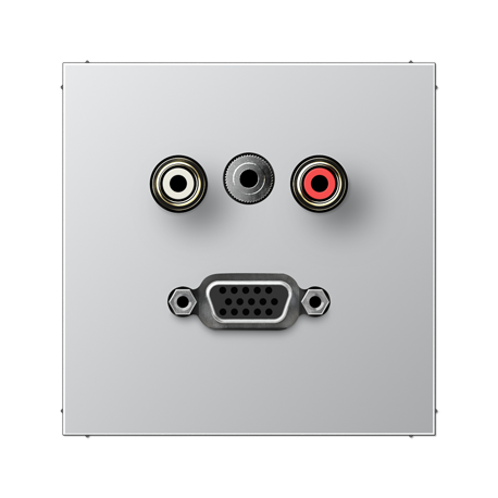 Placa CA/Miniklinke/VGA LS aluminio  JUNG JUNMAAL1072