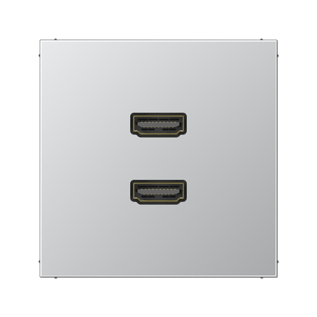 Placa HDMI 2 tomas LS aluminio  JUNG JUNMAAL1133