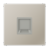 Placa Mod Jack 1 toma LS acero JUNG JUNES1969-15WE