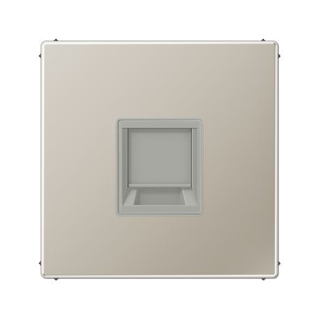 Placa Mod Jack 1 toma LS acero JUNG JUNES1969-15WE