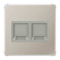 Placa ModJack WE 2 tomas LS acero JUNG JUNES1969-25WE