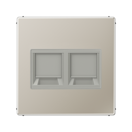 Placa ModJack WE 2 tomas LS acero JUNG JUNES1969-25WE