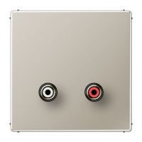 Placa Cinch audio RCA LS acero  JUNG JUNMAES1021