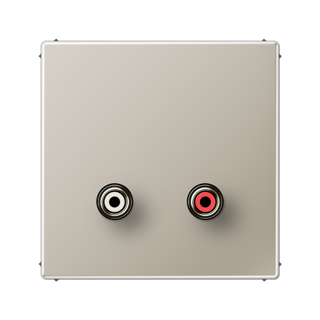 Placa Cinch audio RCA LS acero  JUNG JUNMAES1021