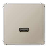 Placa HDMI LS acero  JUNG JUNMAES1112