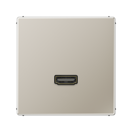 Placa HDMI LS acero  JUNG JUNMAES1112