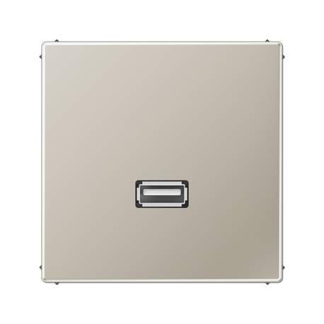 Placa USB 20 LS acero  JUNG JUNMAES1122