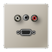 Placa CA/Miniklinke/VGA LS acero  JUNG JUNMAES1072