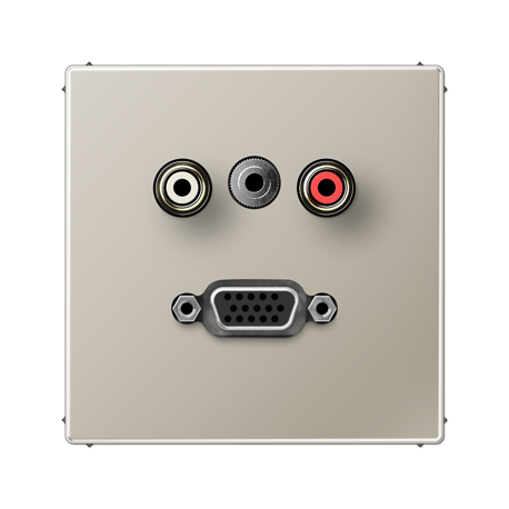 Placa CA/Miniklinke/VGA LS acero  JUNG JUNMAES1072