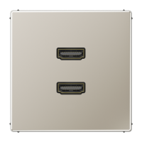 Placa HDMI 2 tomas LS acero  JUNG JUNMAES1133