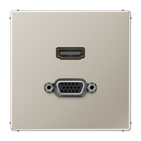 Placa HDMI/VGA LS acero  JUNG JUNMAES1173