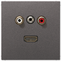 Placa CA/Miniklinke/HDMI LS antracita  JUNG JUNMAAL1082AN