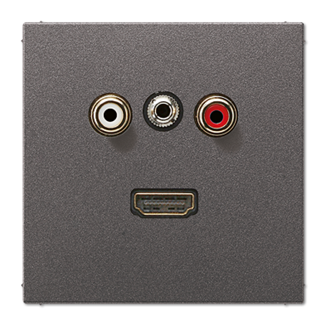 Placa CA/Miniklinke/HDMI LS antracita  JUNG JUNMAAL1082AN