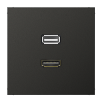 Placa HDMI/USB 20 LS antra  JUNG JUNMAAL1163AN