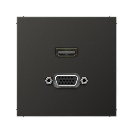 Placa HDMI/VGA LS antracita  JUNG JUNMAAL1173AN