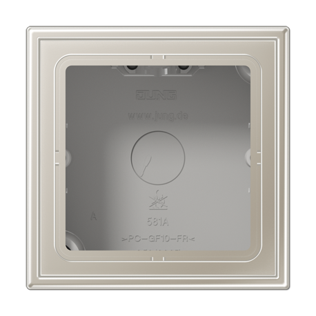 Caja superficie ACERO Jung LS992 JUNES2581A-L