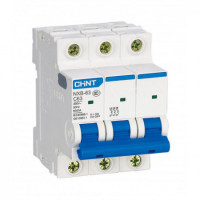 INTERRUPTOR AUTOMÁTICO MAGNETOTÉRMICO 3P 32A CURVA C 6kA 3 MÓD CHINT CHINXB-63-3-32C