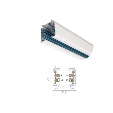 CARRIL TRIFASICO 2MT SUPERFICIE ECOLUX ECOEC-4252