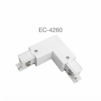 CONECTOR PARA CARRIL DE ALUMINIO TRIFÁSICO EN L 90º ECOLUX ECOEC-4260