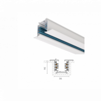 CARRIL EMPOTRADO DE ALUMINIO TRIFÁSICO DE 1 METRO ECOLUX ECOEC-4274