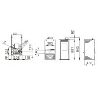 Estufa pellet 7.5 kw Color negro
