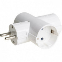 Adaptador 3 tomas bipolar TT lateral 16A 250V SOLERA SOL186
