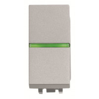 Interruptor Estrecho Luminoso Niessen Zenit Plata NIEN21015PL