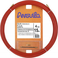 Guia pasacables acero Nylon 4MM 15M a 20M rojo ANG20400015
