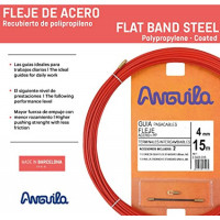 Guia pasacables acero Nylon 4MM 15M a 20M rojo ANG20400015