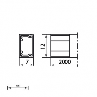 MOLDURA AUTOADHESIVA 7x12 U23X BLANCO NIEVE UNEX UNE78010-2A