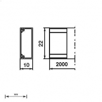 MOLDURA SIN TABIQUE 78 PVC-M1 10x22 U23X BLANCO  NIEVE UNEX UNE78022-2