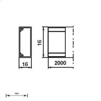 MOLDURA SIN TABIQUE 78 PVC-M1 16x16 U23X BLANCO  NIEVE UNEX UNE78031-2