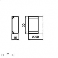 MOLDURA SIN TABIQUE 78 PVC-M1 16x30 U23X BLANCO  NIEVE UNEX UNE78033-2