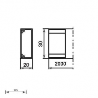 MOLDURA SIN TABIQUE 78 PVC-M1 20x30 U23X BLANCO  NIEVE UNEX UNE78043-2