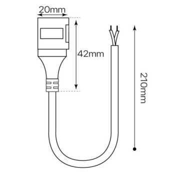 Conector con cable tira 230V ITE5551249