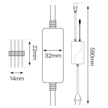 Set controlador driver mando RGB ITE5551096