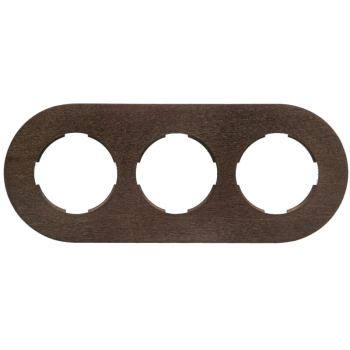 Marco Triple de Madera Haya Oscurecida de Superficie Blanco Fontini DO