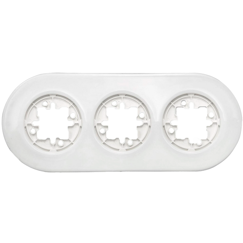 Marco Triple de Porcelana de Superficie Blanco Fontini DO