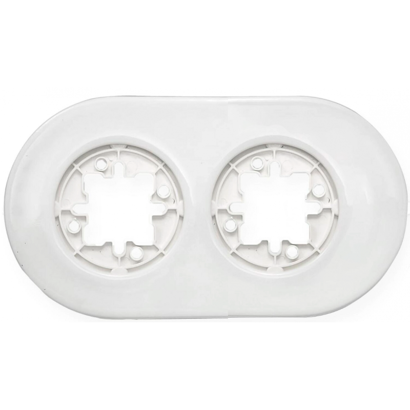 Marco Doble de Porcelana de Superficie Blanco Fontini DO