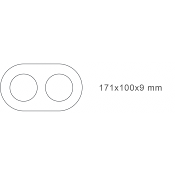 Marco Doble de Porcelana de Superficie Blanco Fontini DO