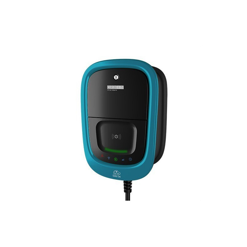 Cargador VIARIS UNI+VE monofasico 7,4kW con base tipo 2 con obturador + wifi + Ethernet ORBOB94U1C0HA2