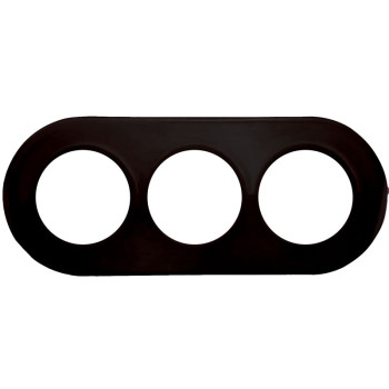 Marco Doble de Empotrar Porcelana Negra Fontini DO