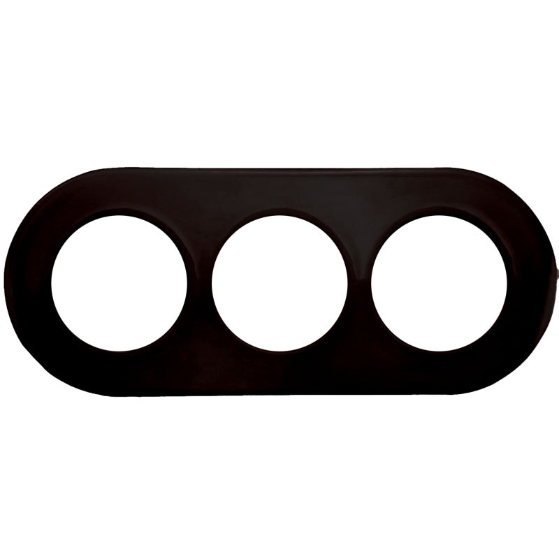 Marco Doble de Empotrar Porcelana Negra Fontini DO