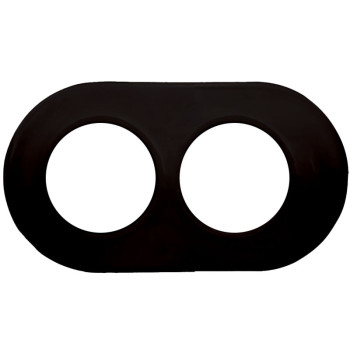 Marco Doble de Empotrar Porcelana Negra Fontini DO