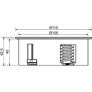 Regleta TWIST 2 tomas + cable fijo 2m blanco mate con vainas y clavija de montaje BACH931250