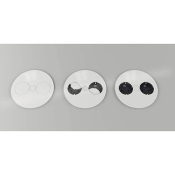 Regleta TWIST 2 tomas + cable fijo 2m blanco mate con vainas y clavija de montaje BACH931250