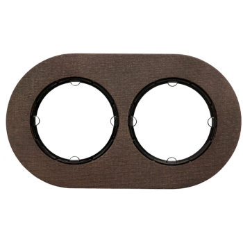 Marco Doble de Madera Haya Oscurecida de Superficie Blanco Fontini DO