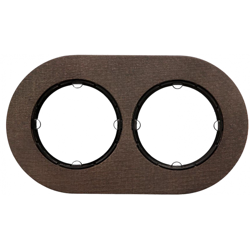 Marco Doble de Madera Haya Oscurecida de Superficie Blanco Fontini DO